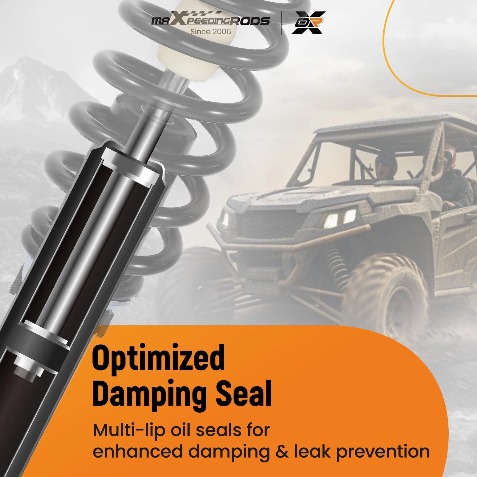 Set of 4 Struts Shocks for Polaris Ranger XP 570 900 1000 (2013–2024)