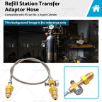 Refill Station Transfer Adaptor Hose for BS 341 No. 3 Argon Cylinder
