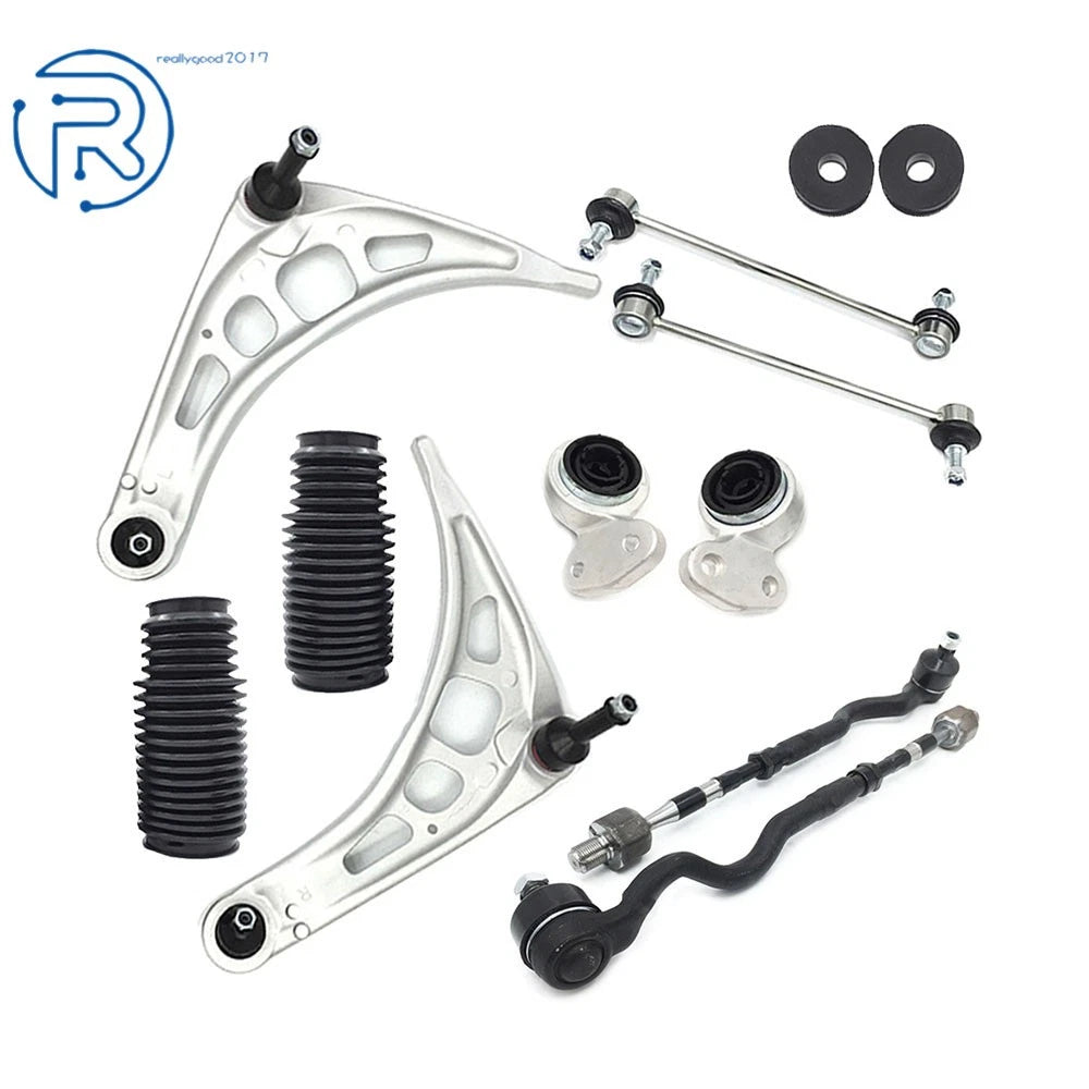 10X Control Arm Ball Joint Tie Rod Boot Kit for BMW E46 E90 (1998–2013)