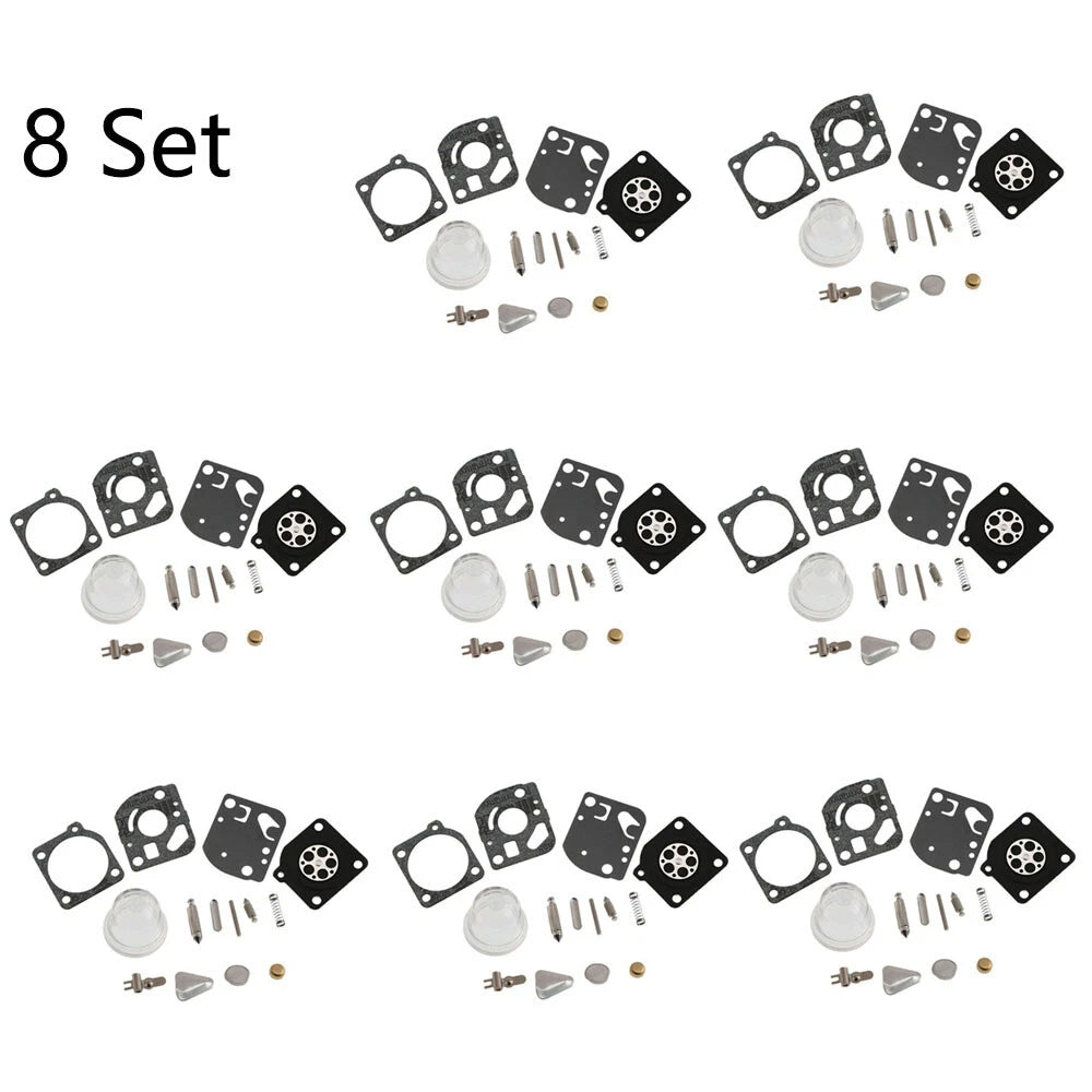 Set of 8 Carburetor Diaphragm Repair Kit for ZAMA C1U C1Q RB-47