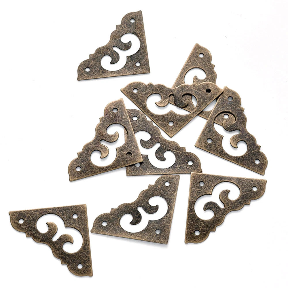 12pcs Antique Bronze Corner Protectors for Jewelry Box Scrapbook Album
