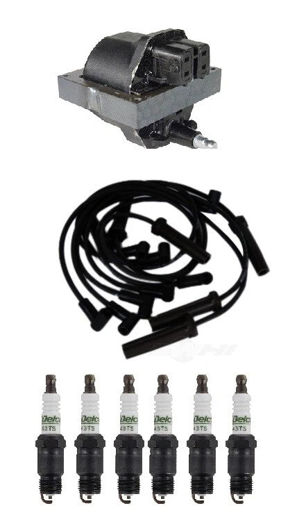 Ignition Wires & Spark Plugs Kit for Chevrolet S10 S15 Jimmy (1982–1995)