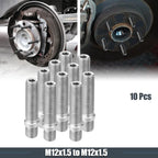 10 x 58mm M12x1.5 wheel stud for BMW Silver Tone