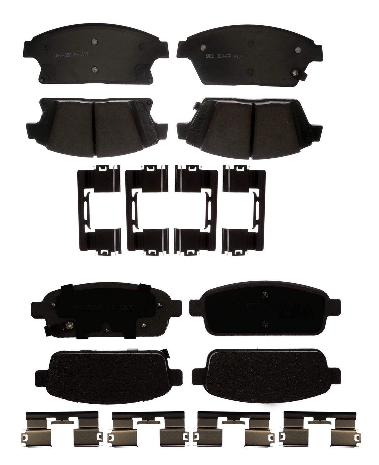 Set of 4 Ceramic Brake Pads for Chevrolet Cruze (2014–2015)