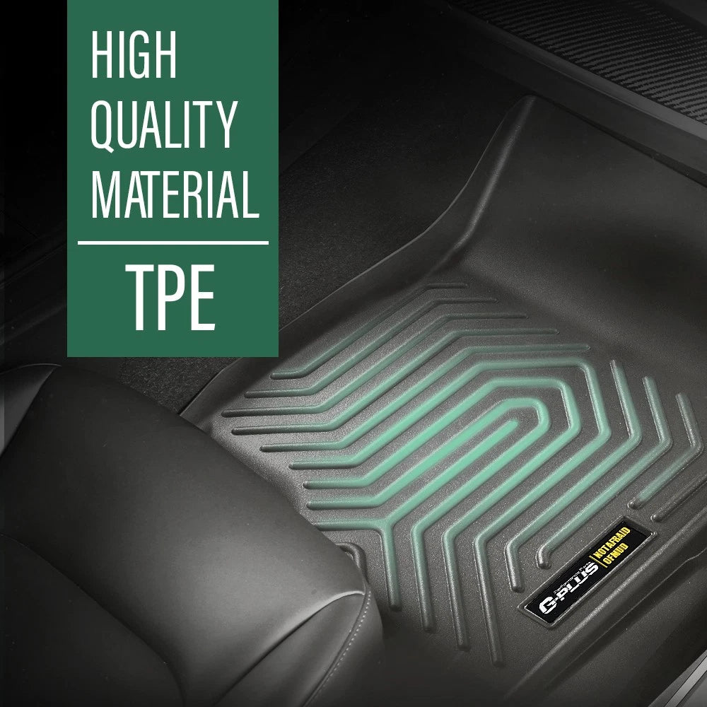 Set of 2 TPE Front Floor Mats for Ram 1500 2500 3500 (1994–2002) All Weather