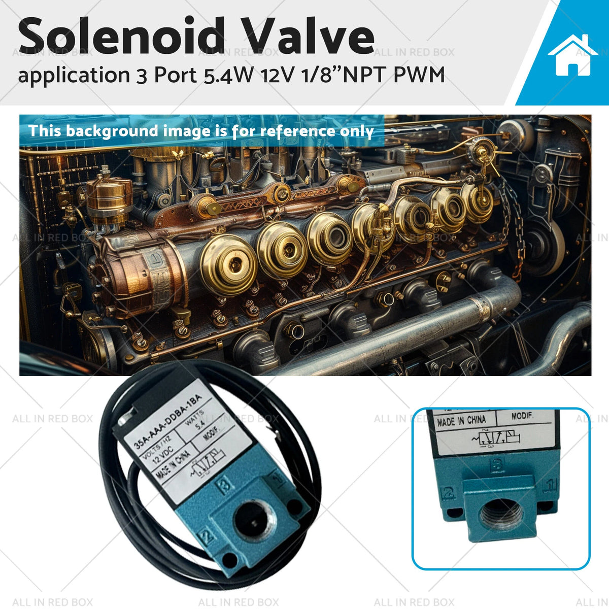 Solenoid Valve 3 Port 5.4W 12V for BMW X3 X5 Z4 (2007–2016)