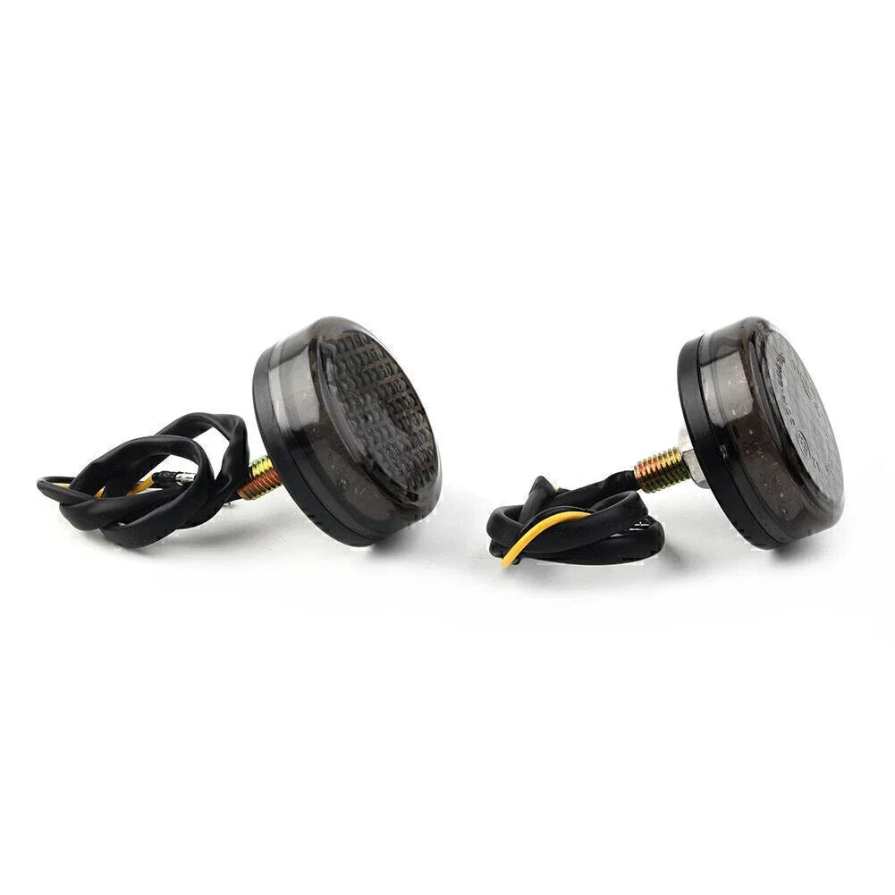 LED Round Smoke Turn Signal Indicator Light for Car 12V