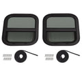 2 Pack Black Replacement Windows for RV Teardrop Style (14" W x 16" H)