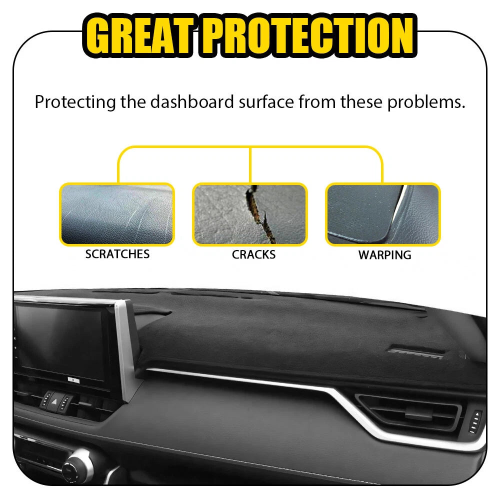 Black Non-Slip Dashboard Cover for Toyota RAV4 (2019–2024)