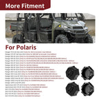 Set of 4 Wheel Rim Caps for Polaris Ranger Crew XP 1000 (2017–2018)