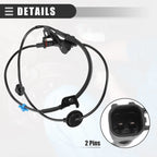 2 Pcs ABS Wheel Speed Sensor for Mitsubishi Lancer Outlander (2003–2018)
