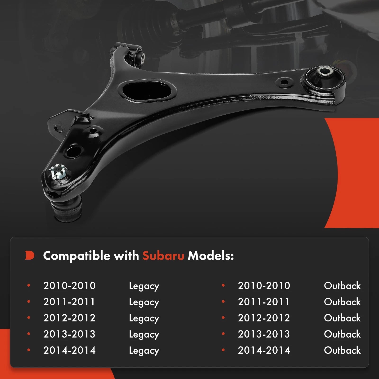 Front Right Lower Control Arm with Ball Joint for Subaru Outback Legacy