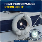 LED Boat Navigation Lights, 3" Transom Mount for Marine Use