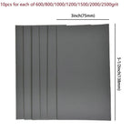 Sandpaper 70x Wet/Dry 3x5-1/2 600-2500 Grit for Auto Car Polisher Tool