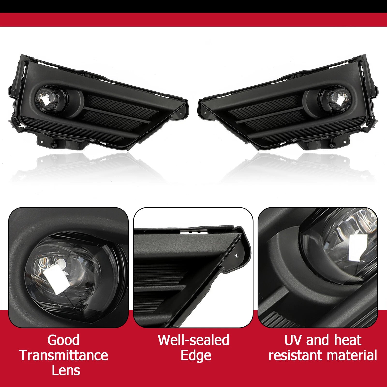 LED Bumper Fog Lights with Bezel Switch Wiring for Honda CR-V (2020–2022)
