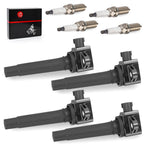 Set of 4 Ignition Coils w/ Spark Plug for Yamaha Waverunner 1800 FX HO SHO SVHO