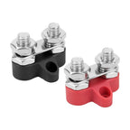 Dual M10 Stud Terminal Block for RV Marine (Stainless Steel Brass)