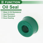Set of 5 Oil Seal Rotary Shaft Seal 6x14x8mm High Pressure Green for Various Models