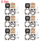 6X Carburetor Diaphragm Gasket Kit for Chainsaw 38/45/52/58 (4500, 5200, 5800)