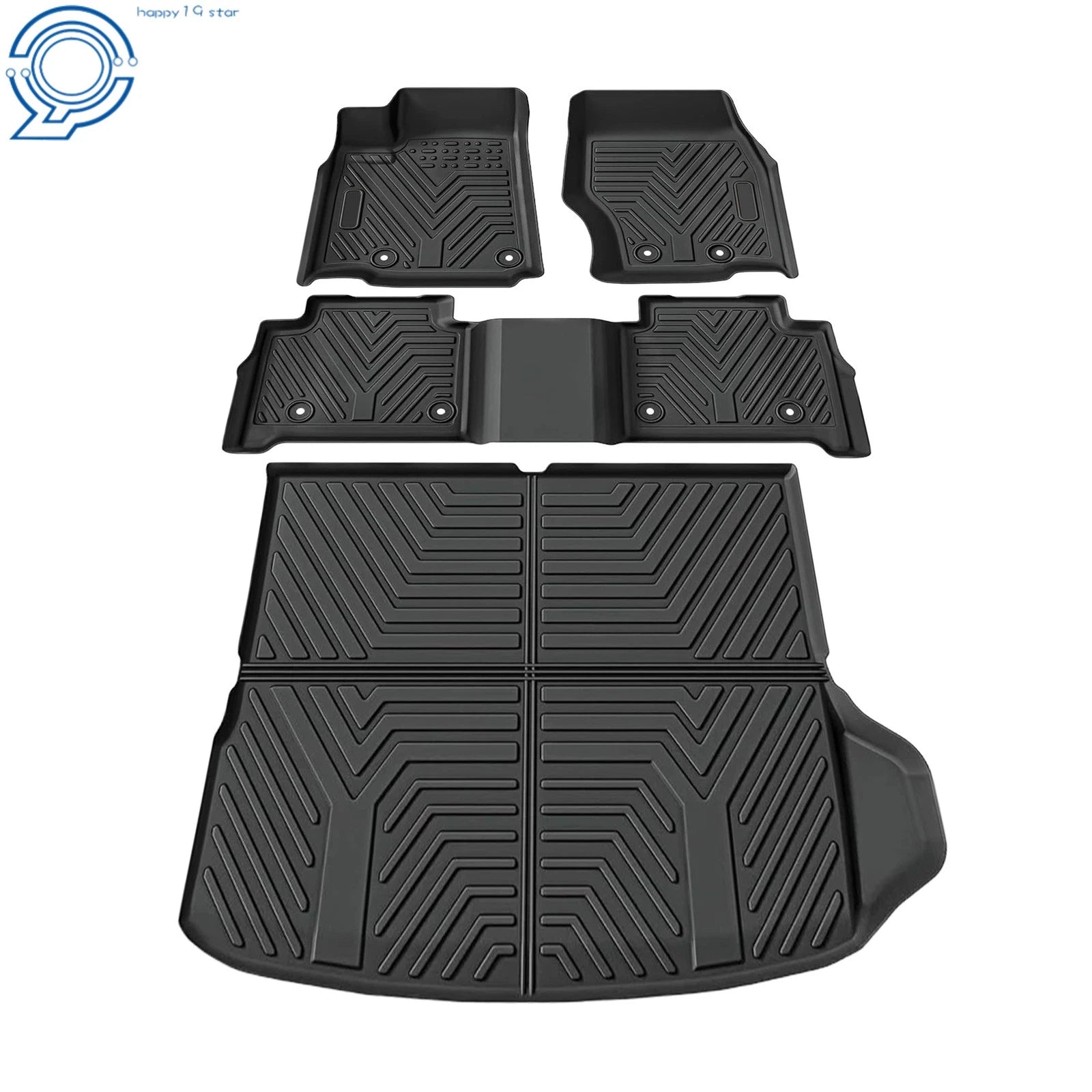 Set of 4 3D All Weather Floor Mats for Jeep Grand Cherokee (2022–2025) TPE