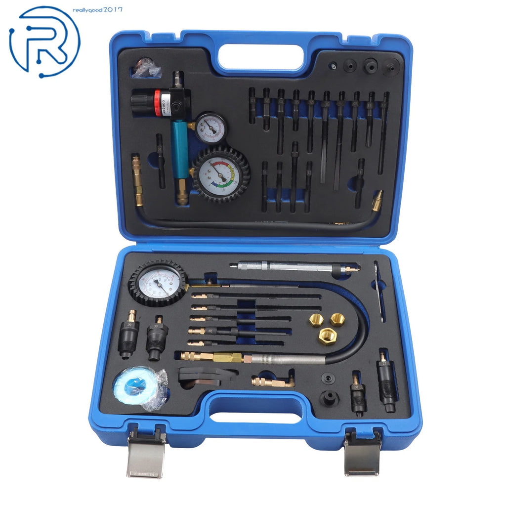 46PCS Engine Compression Tester Kit for Petrol Diesel Vehicles 