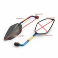 Carbon 10mm Thread Motorbike Mirrors Universal Pair for Motorbike/Scooter