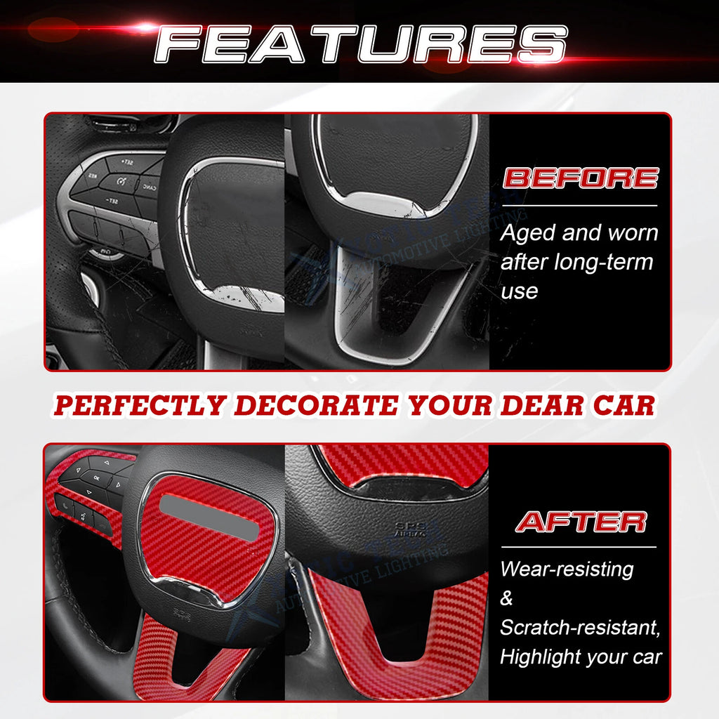 Carbon Fiber Driver Side Control Cover for Dodge Challenger Charger (2015-2024)