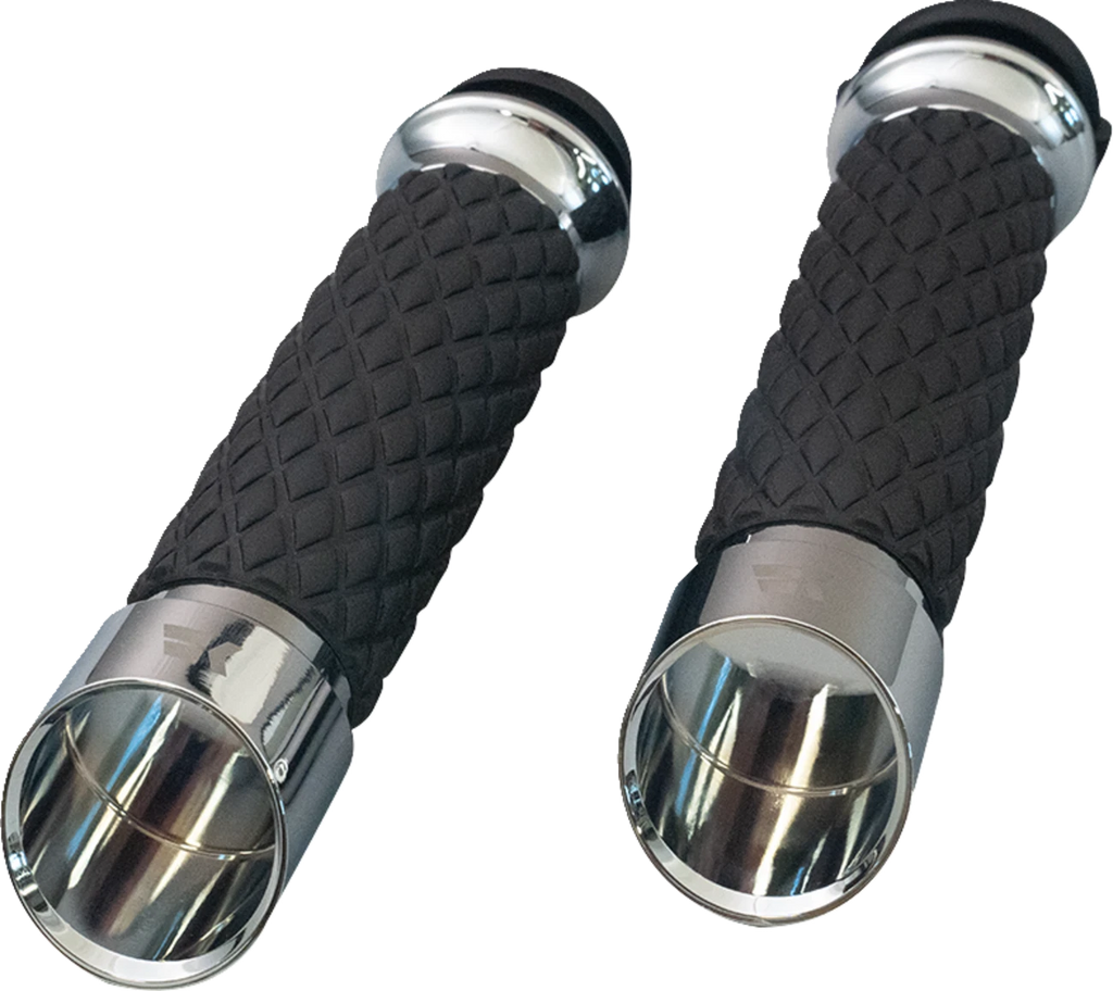 Edge Grips for Custom Contour Motorcycles (Chrome) - Part #500315