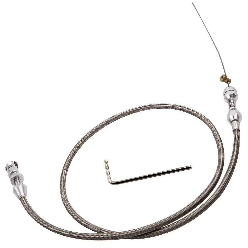 36inch Stainless Steel Braided Throttle Cable for LS1 Engine (4.8L–6.0L)