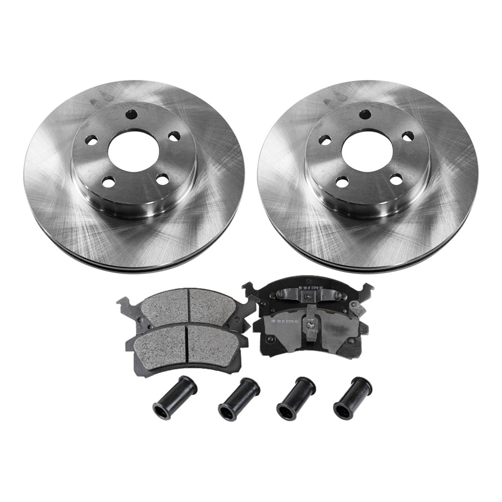 Set of 2 Brake Rotors and Pads for Buick Skylark (1990–1998) Front