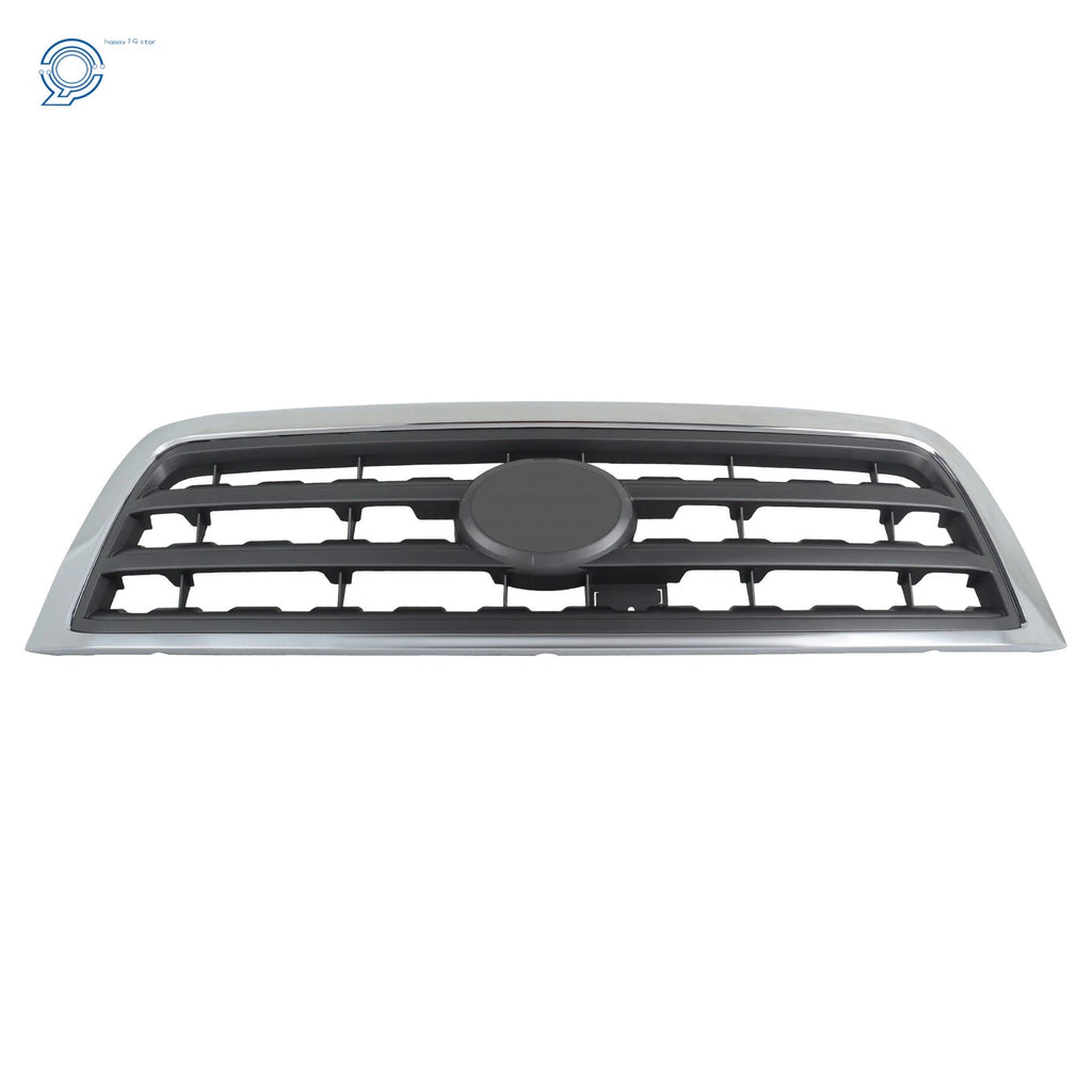 Chrome Shell + Gray Insert Front Bumper Upper Grille for Toyota Sequoia (2008–2016)