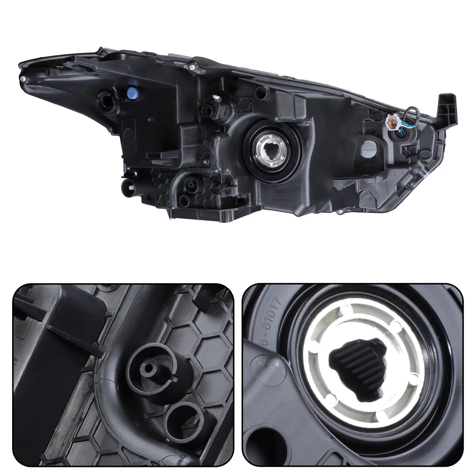 Left LED Headlight for Nissan Kicks SR (2018–2020) Black