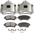 Set of 2 Front Brake Calipers with Ceramic Pads for Cadillac DeVille