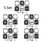 Set of 5 Carburetor Kits for Husqvarna 113LD, 123C & Stihl 020, 020T, MS191