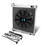 Aluminum Chrome Radiator + Black Slim Fan for Jeep Wrangler TJ (1997–2006)