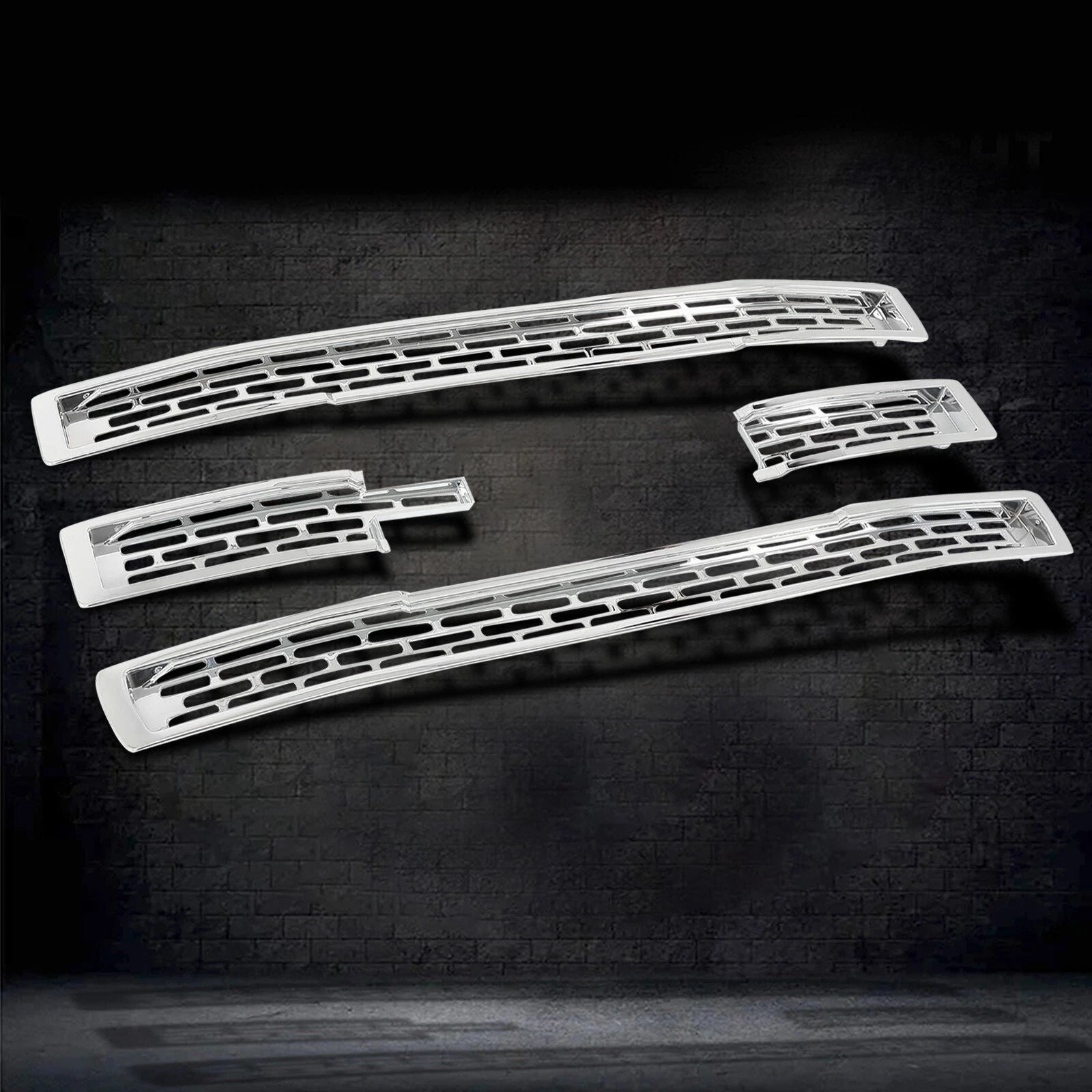 Chrome Grille Insert Mesh Grill Overlay Trim for GMC Sierra 1500 (2014–2015) GI123