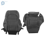 Black Leather Driver Bottom Seat Cover for Mercedes Benz C-Class (2015–2021)