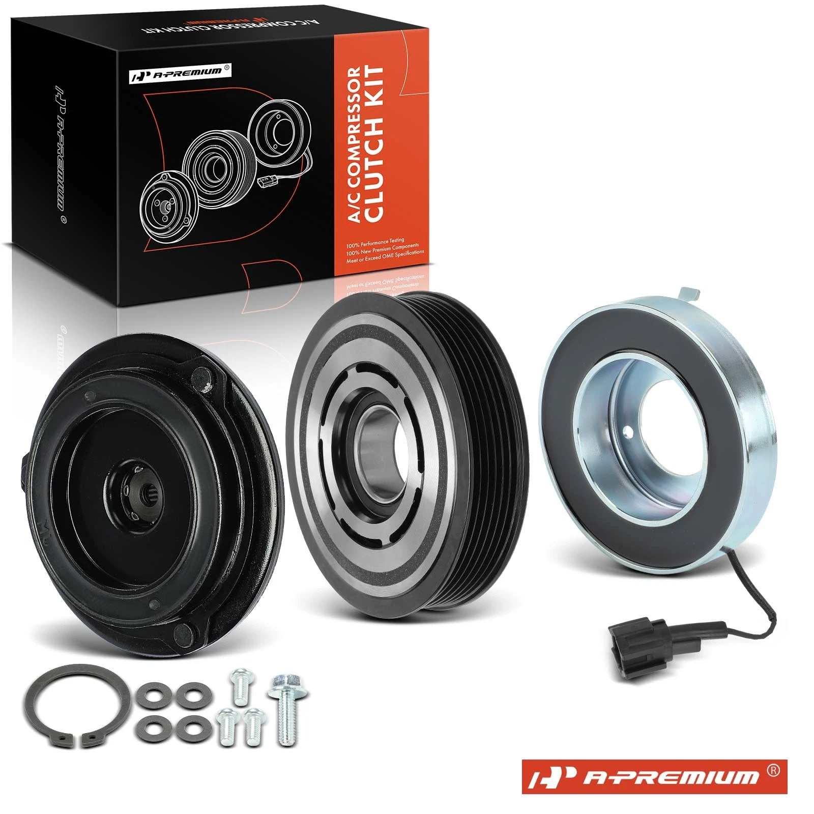 A/C Compressor Clutch Kit with 6-Groove Pulley for Nissan Altima (2002–2006)