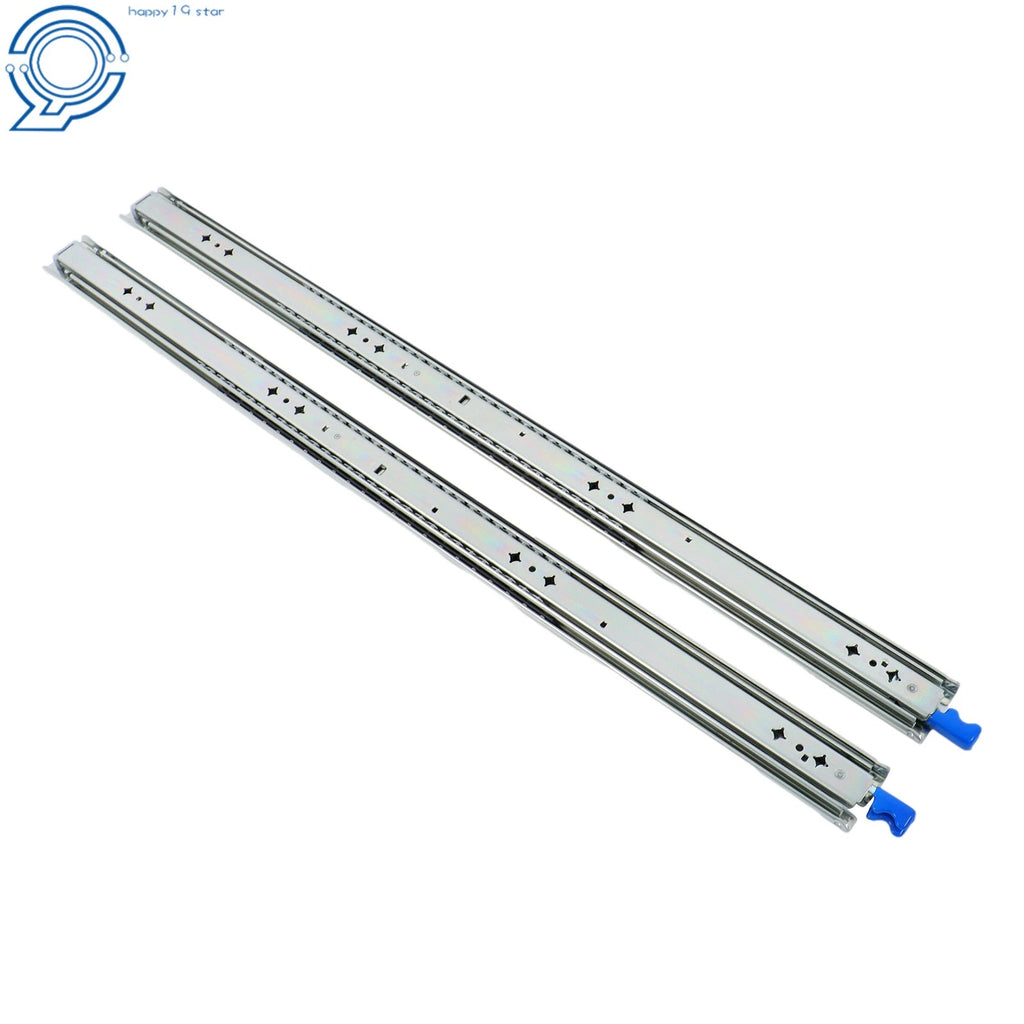 Set of 2 Locking Drawer Slides for Cabinets (34")