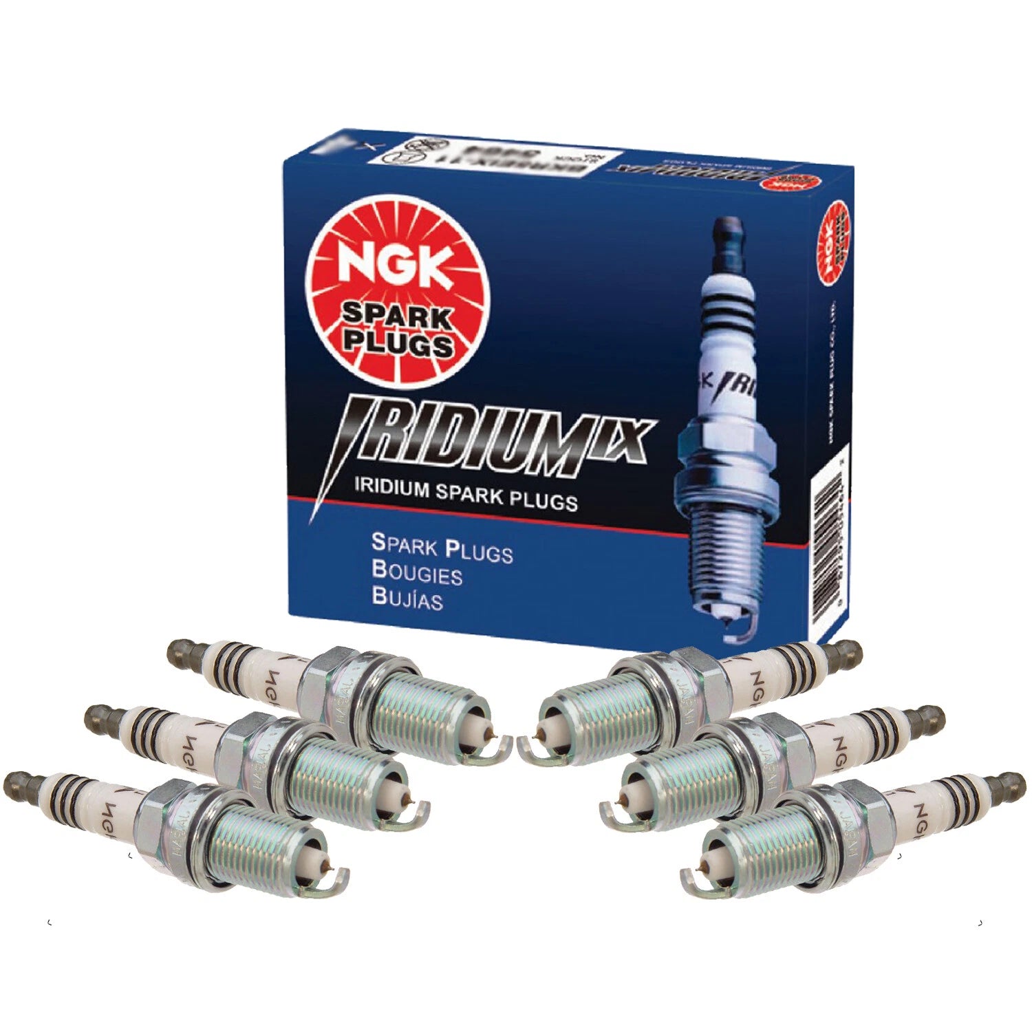 Set of 6 NGK Iridium IX Spark Plugs for Acura MDX, Honda Accord, Odyssey, 929, Millenia, MX-6 V6 (1996–2002)
