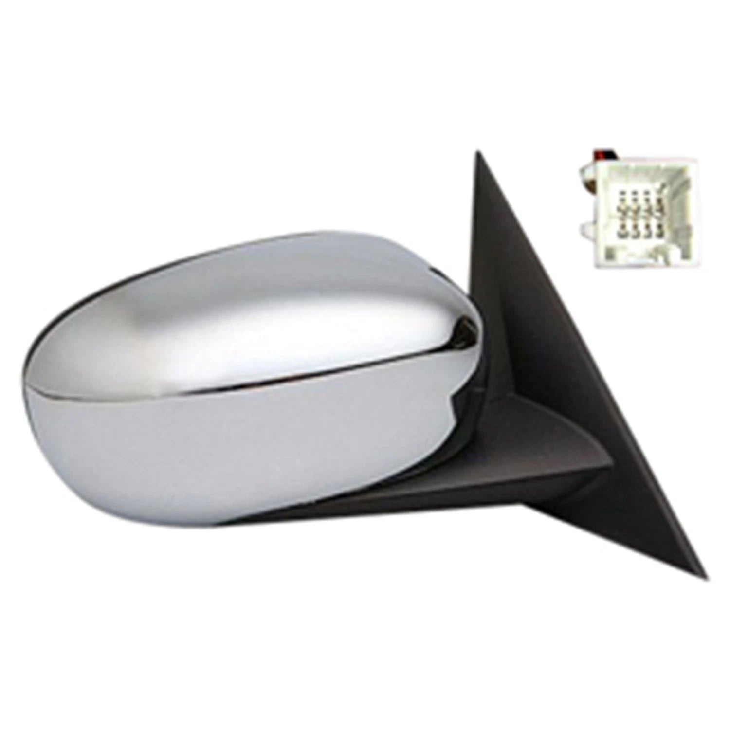 Replacement Chrome Passenger Power Door Mirror w/Heated Glass w/o Turn Signal