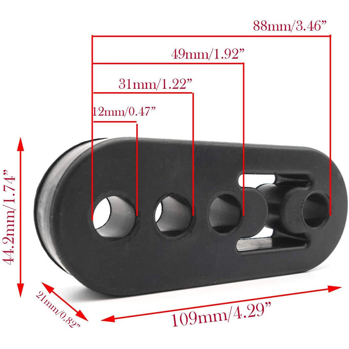 Set of 4 Performance Polyurethane Rubber Exhaust Hangers Universal
