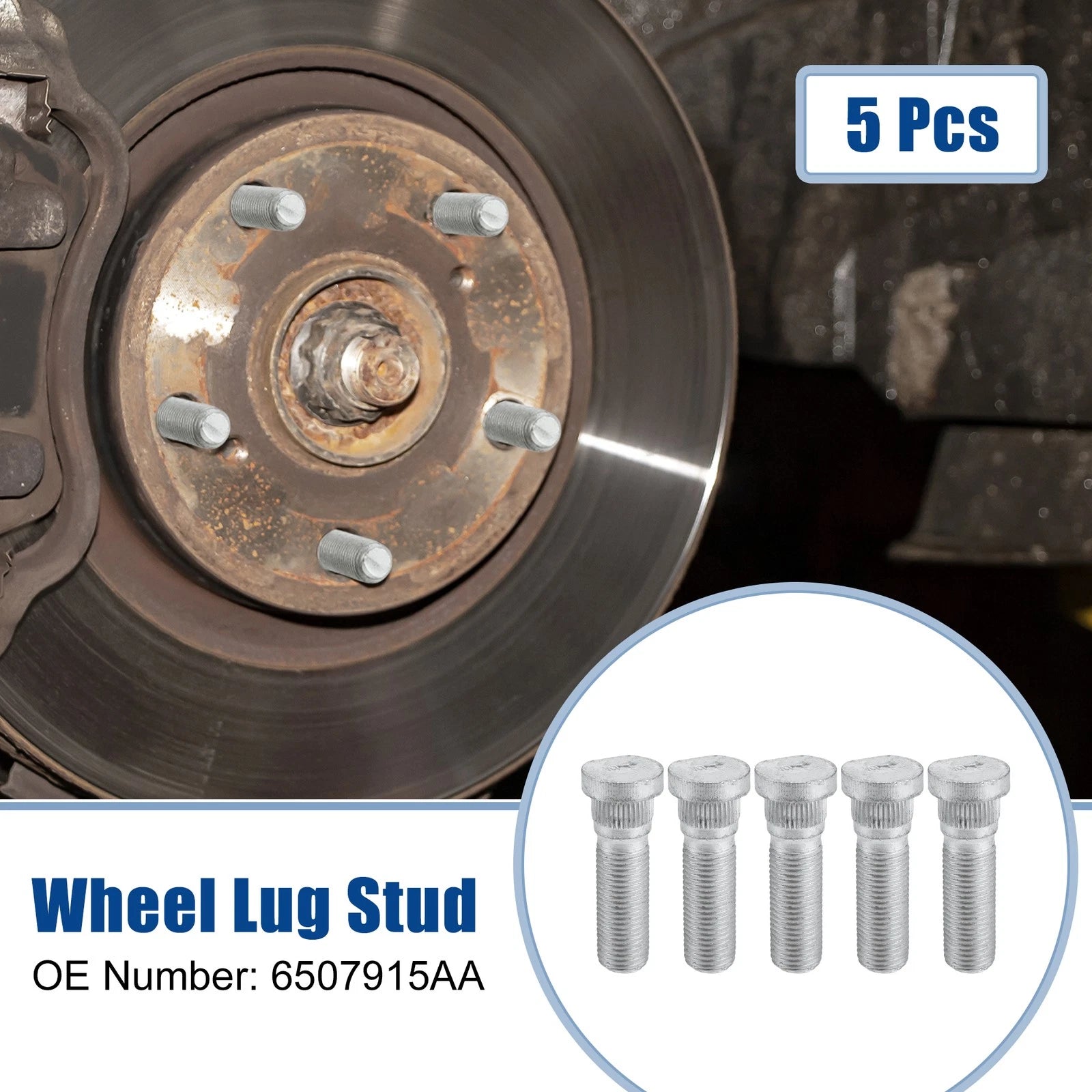 5pcs M14x1.5 Wheel Lug Bolt Nut for Dodge Challenger Charger (2015–2023) No.6507915AA