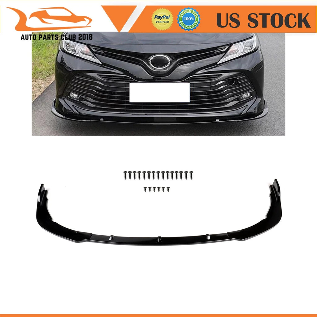 3PC Front Bumper Lip Spoiler for Toyota Camry (2018–2019)