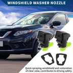 2X Front Windshield Washer Nozzles No.68260443AA/55372143AB for Jeep Commander (2006–2010)