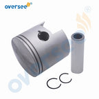 3Pcs Piston Kit 688-11636 + Ring 688-11605 For Yamaha Outboard 75-90HP (1975–1985)