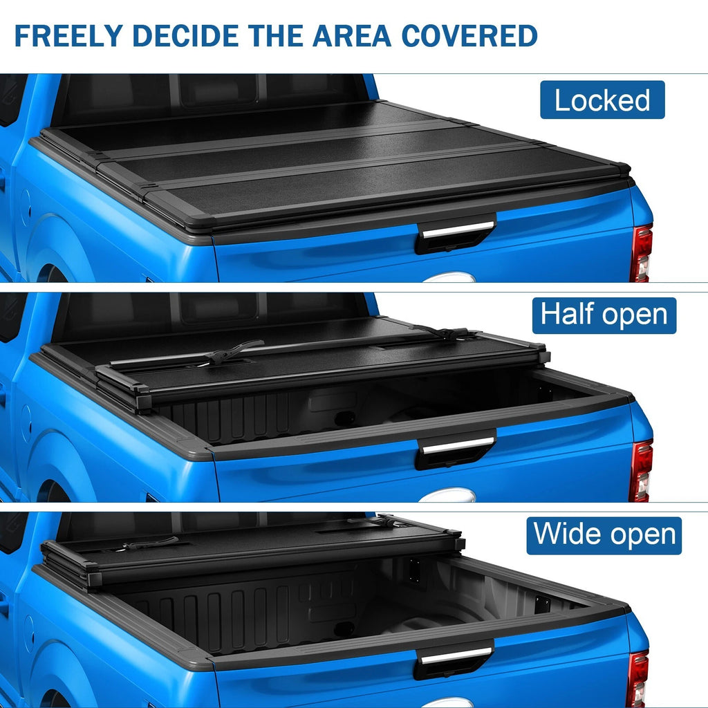 Tri-Fold Hard Tonneau Cover for Ford F-150 (2004–2014)