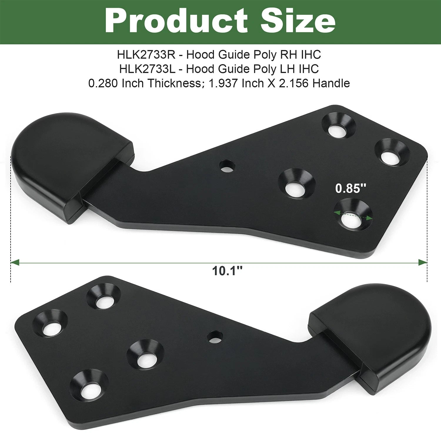 Set of 2 Poly Hood Guides for International (HLK2733L, HLK2733R)