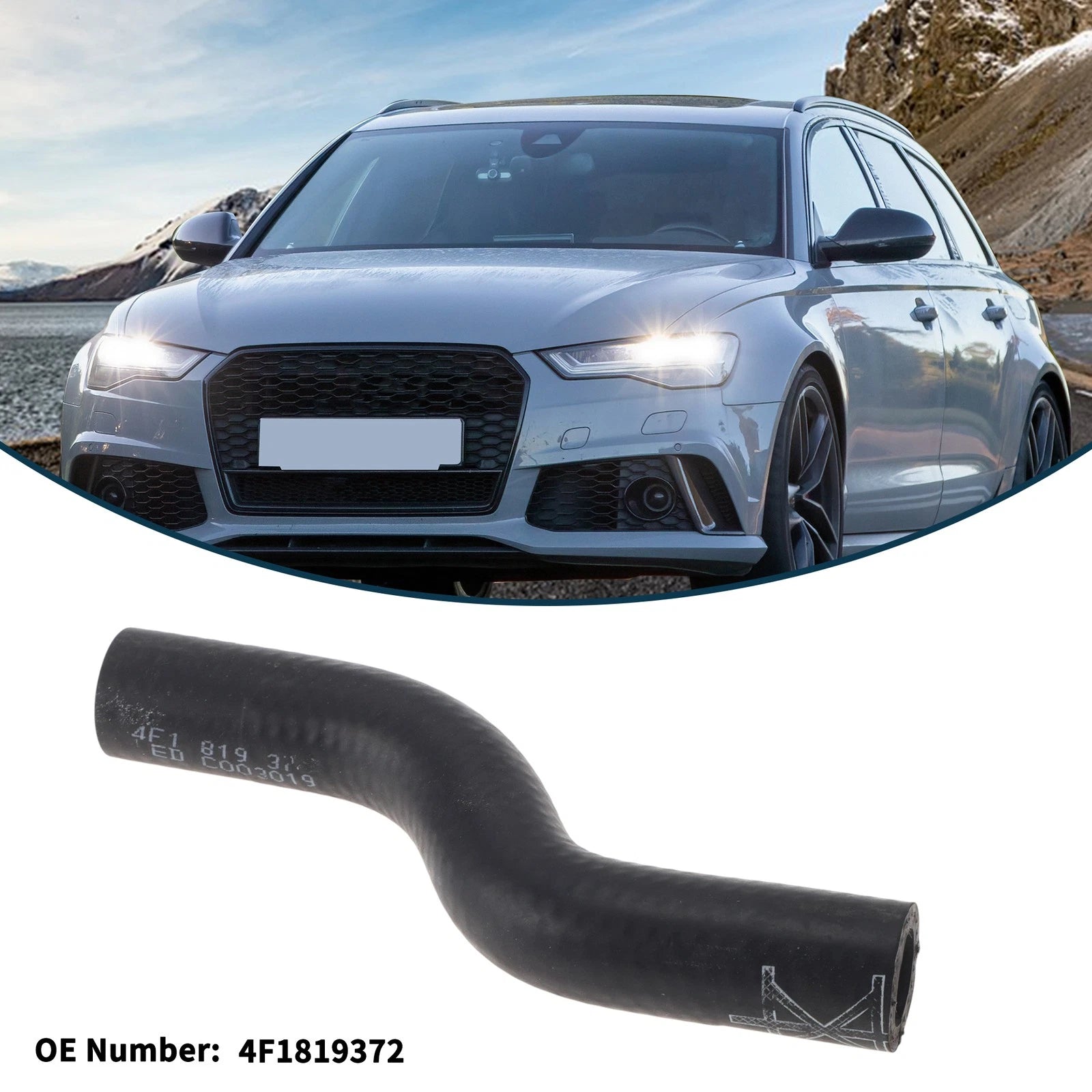 Radiator Hose for Audi A6 3.2L (2006–2011) 4F1819372N Rubber Heater Hose
