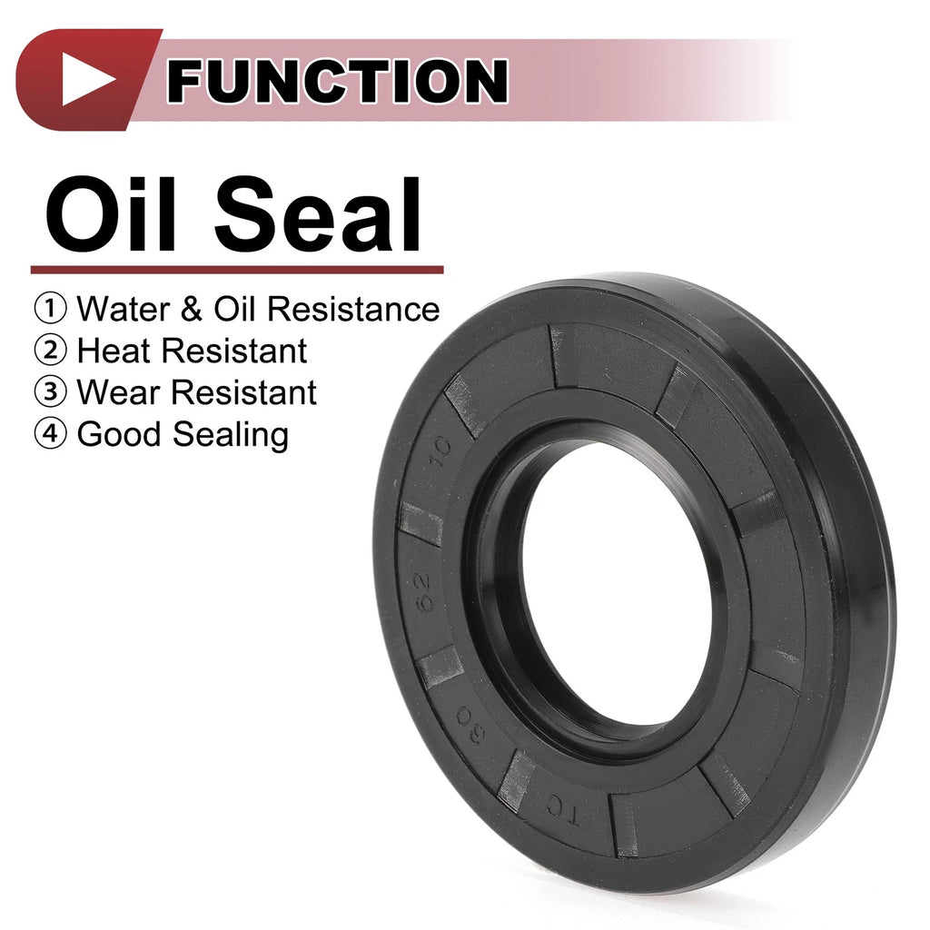 Set of 5 Rotary Shaft Oil Seals 30x62x10mm Nitrile Rubber 672668828571